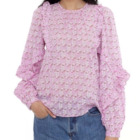 Banjanan Margot Cotton Long Sleeve Top Orchid Size Xs - Picture 15 of 16
